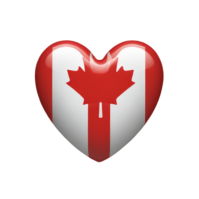 genmoji: canada flag heart