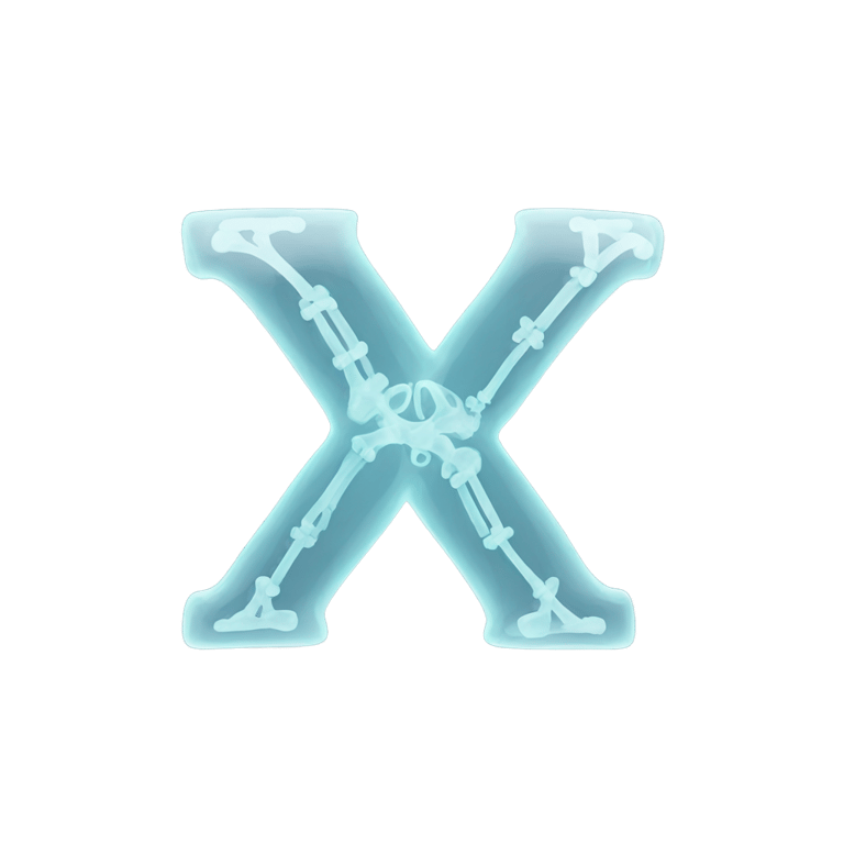 genmoji : Letter x made of an x-ray