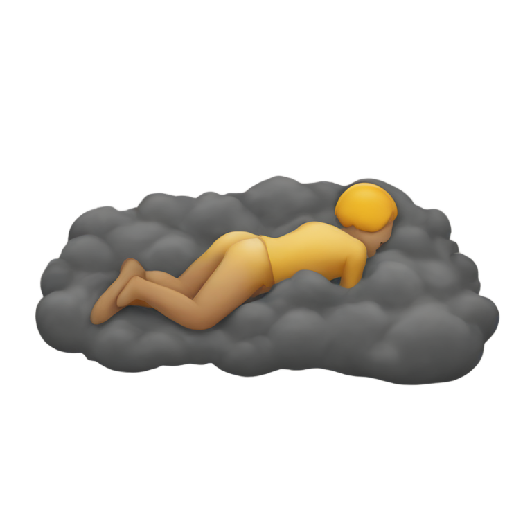 genmoji：躺在灰烬中的人