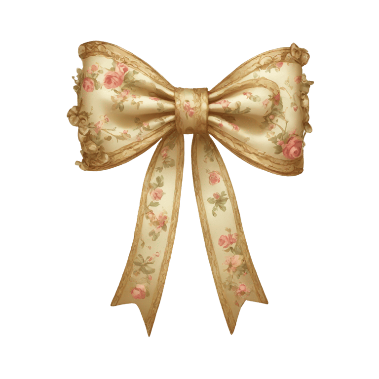 genmoji: vintage rococo bow