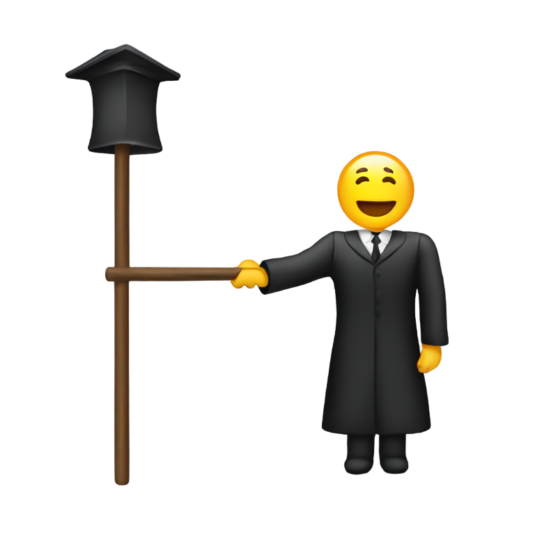 genmoji：法官在棍子上如厕