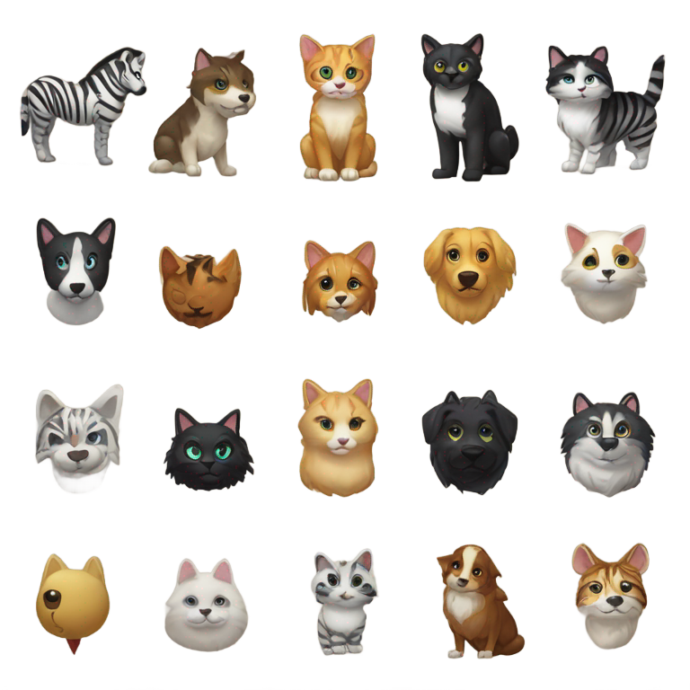 絵文字：アップル ボール 猫 犬 目 虚空 狼 キシロフォン ヨーヨー シマウマ