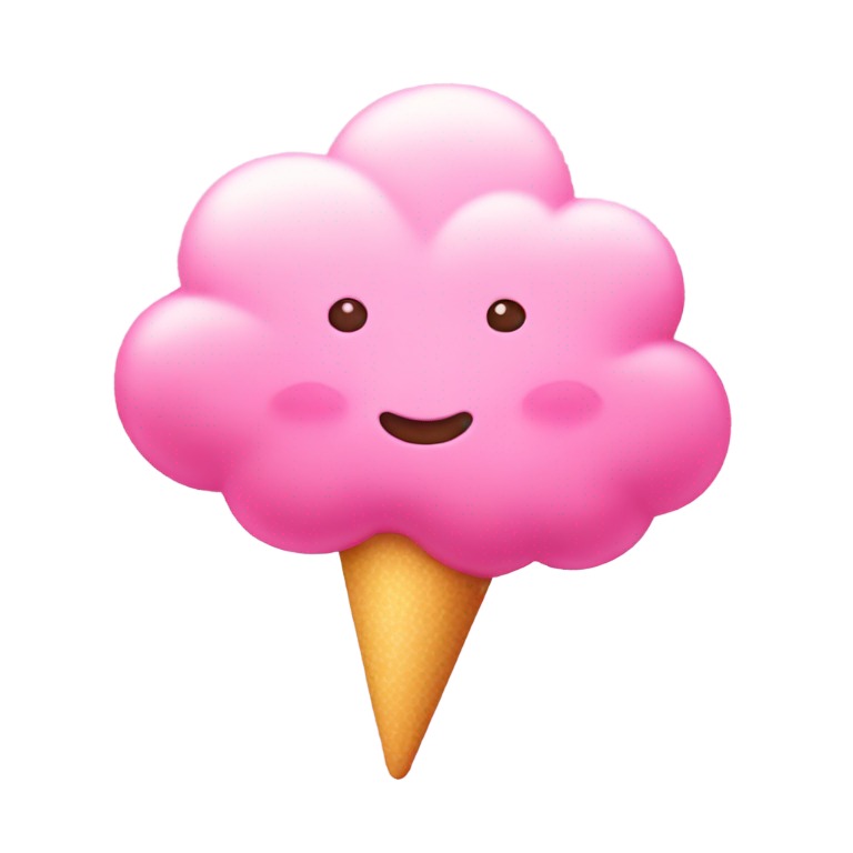 絵文字：ピンクのキャンディクラウド