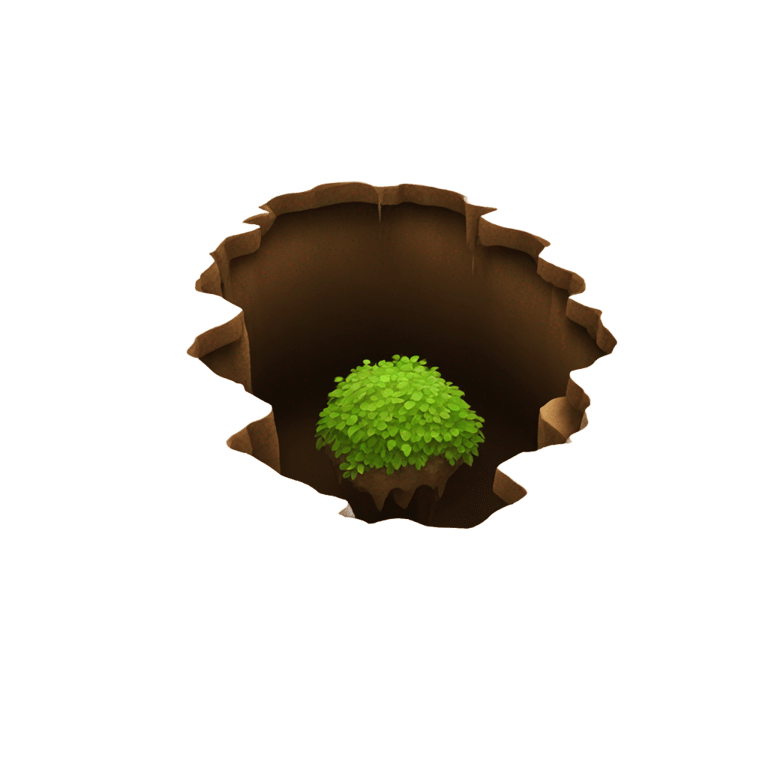 genmoji : A deep hole in the ground