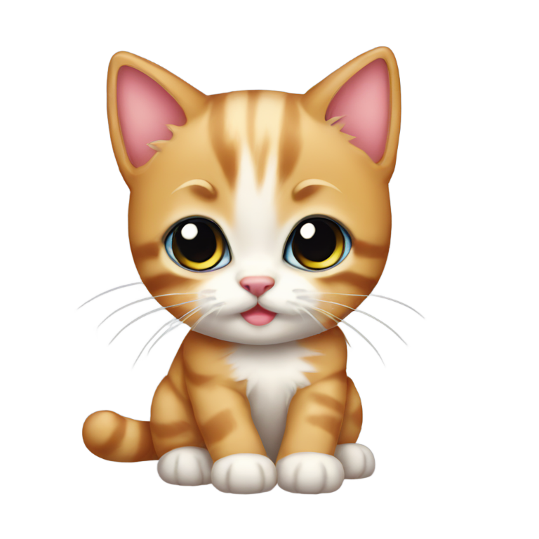 genmoji : Mignon chaton avec un nœud