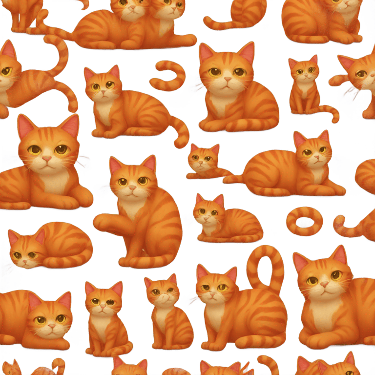 genmoji：一只红猫戴着帽子
