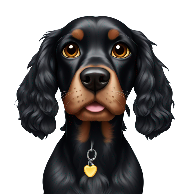genmoji: black cocker spaniel
