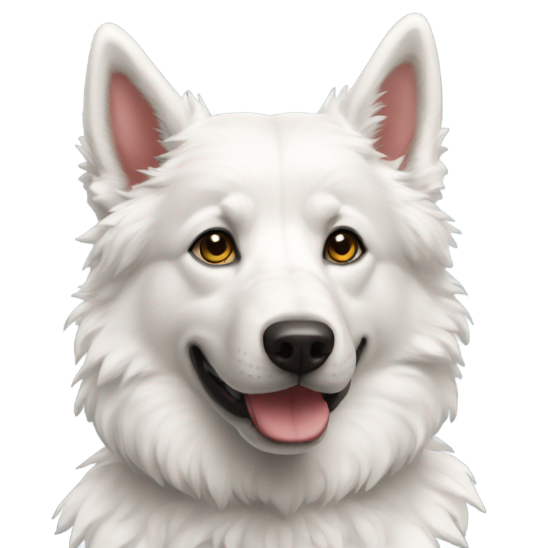genmoji : Un berger blanc suisse