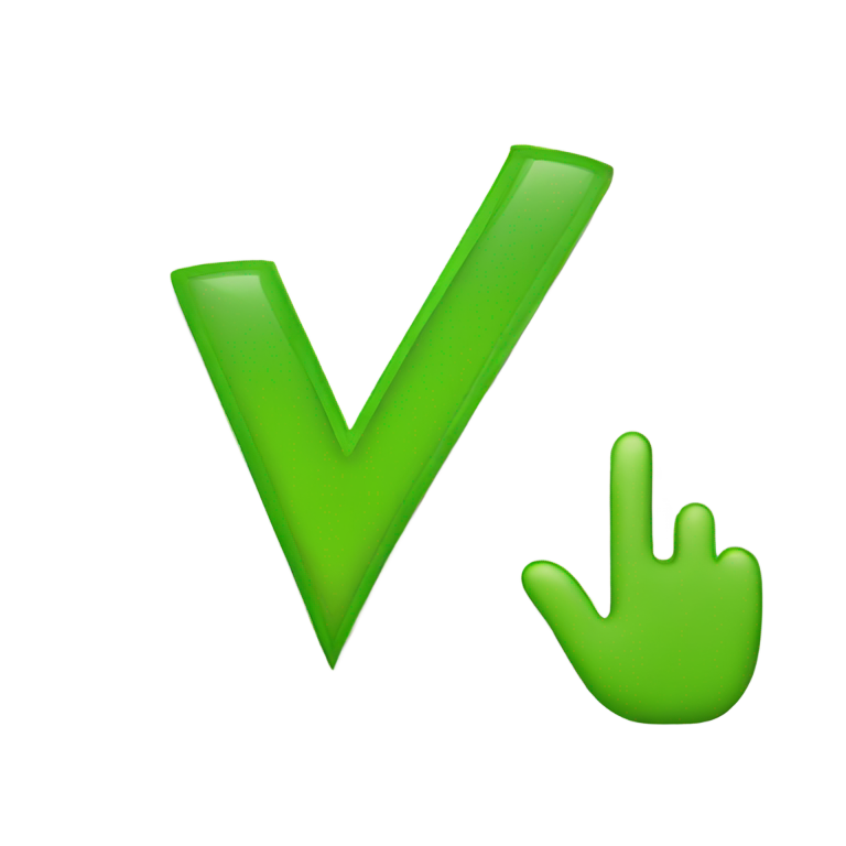 genmoji: green check mark