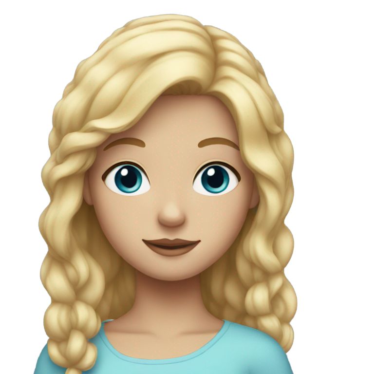 genmoji：金发蓝眼雀斑女孩
