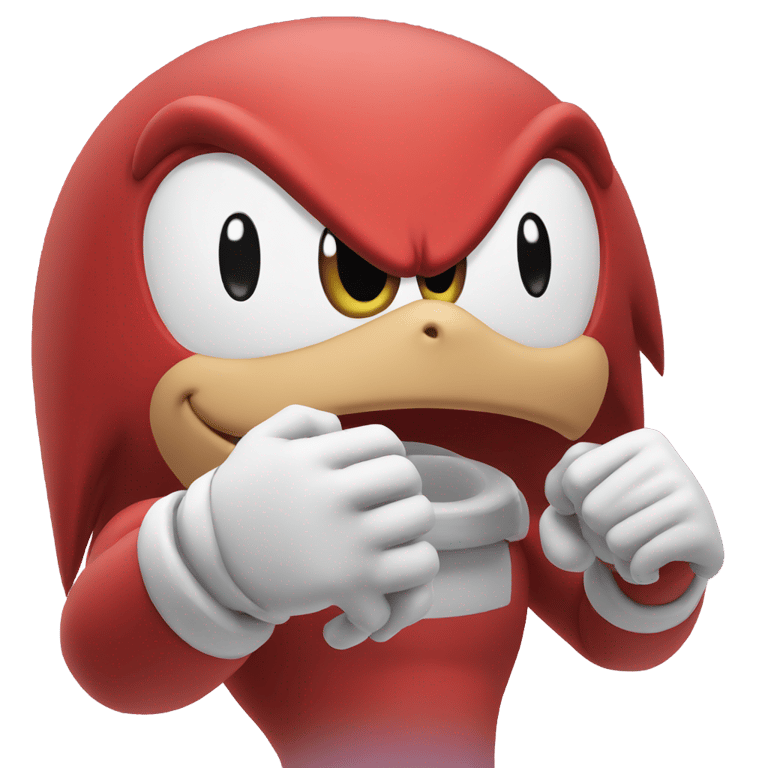 genmoji : Knuckles from sonic