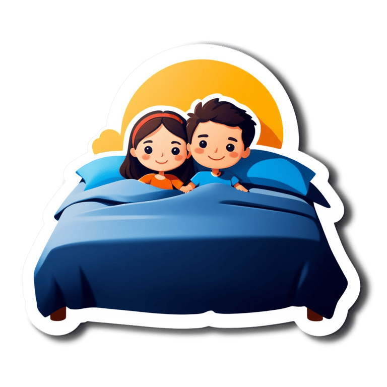 genmoji: Couple sous la couette
