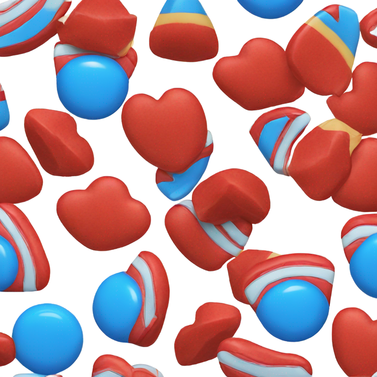 genmoji : Une bonbon bleu en forme de logo Superman