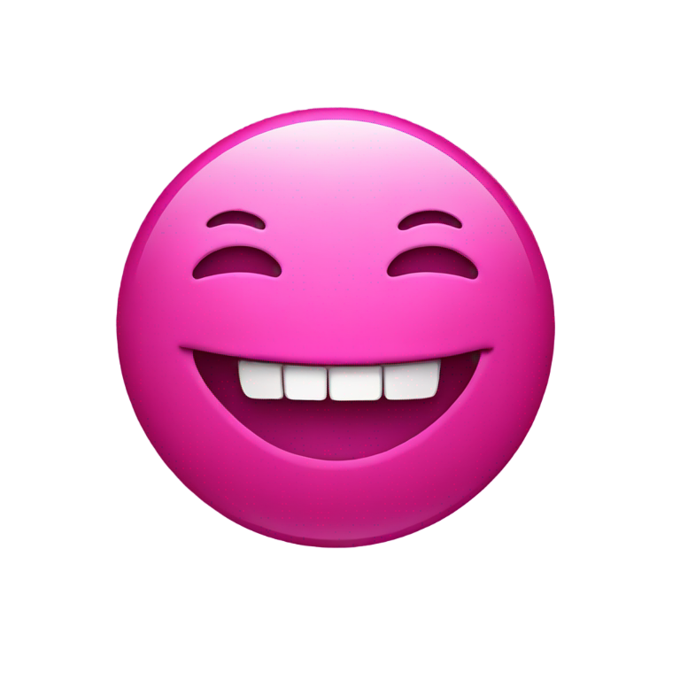 絵文字：ダークピンクのスマイル顔