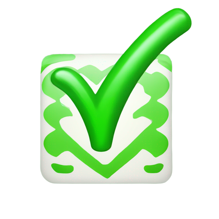 絵文字：Green checkmark symbol by it's self