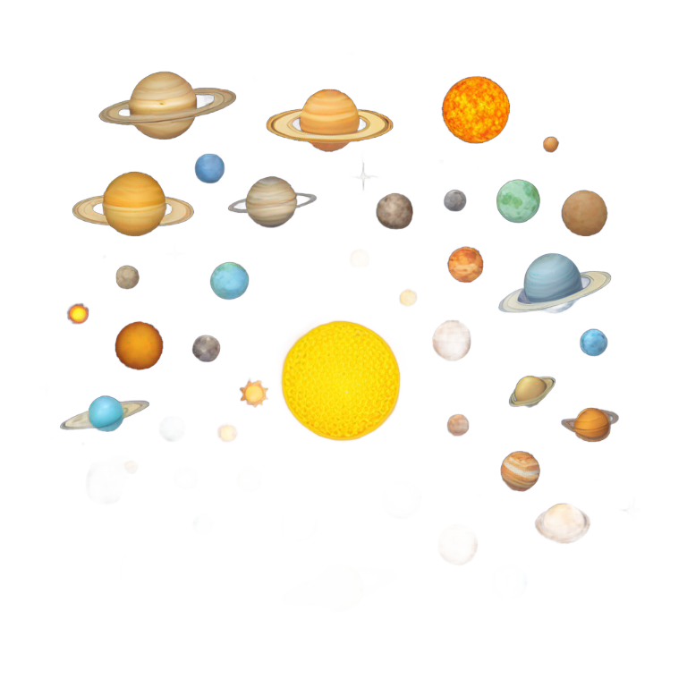 genmoji：太阳系矢量图