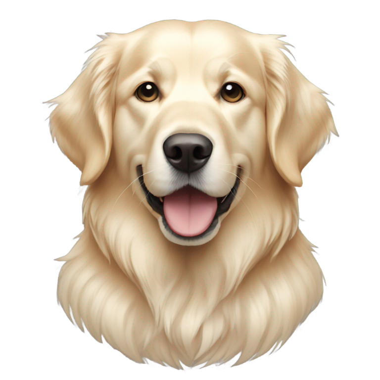 genmoji：白色的瘦身优秀金毛寻回犬