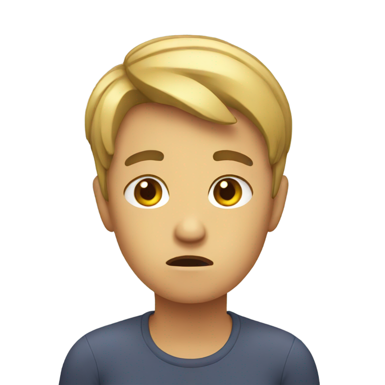 genmoji: anxious person