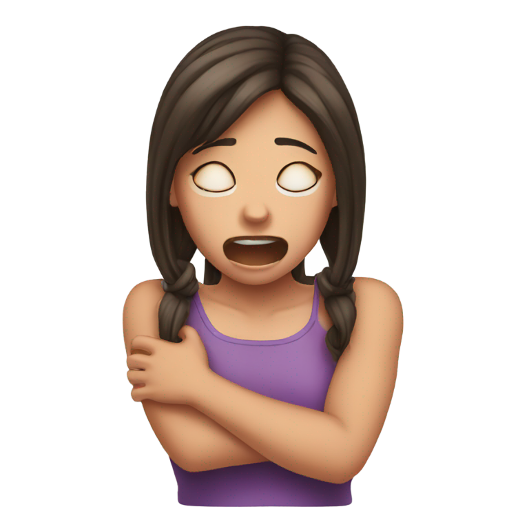 genmoji : Fille qui s'étrangle