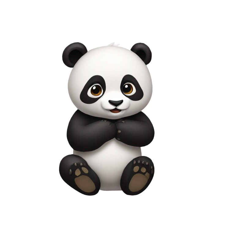 genmoji : Émoji panda mort de rire