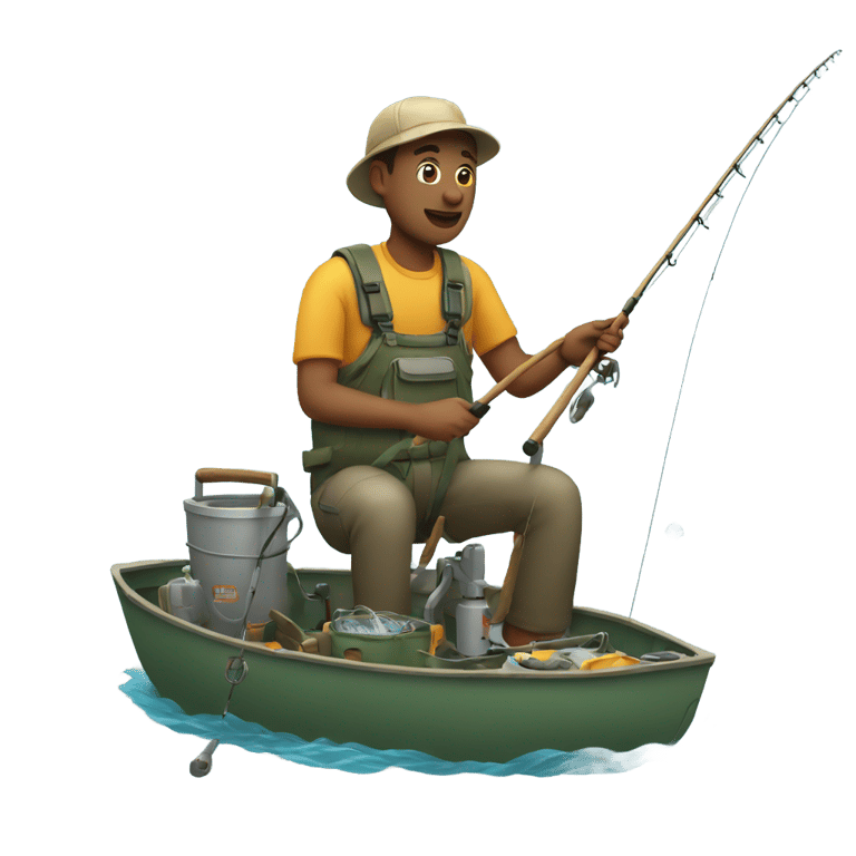 絵文字：Person fishing