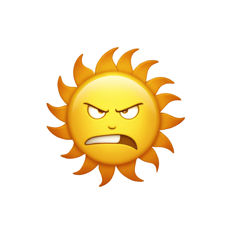 絵文字：怒った太陽