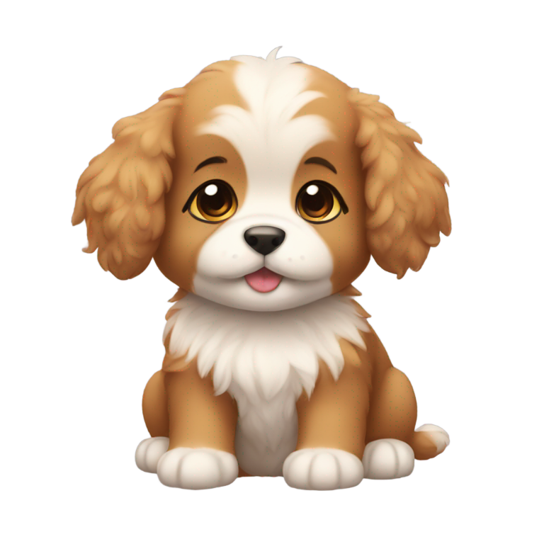 genmoji : Un chiot mignon tout doux et fluffy