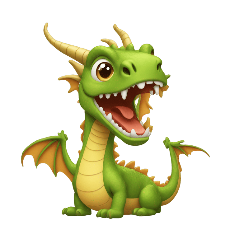 genmoji : simple funny face dragon