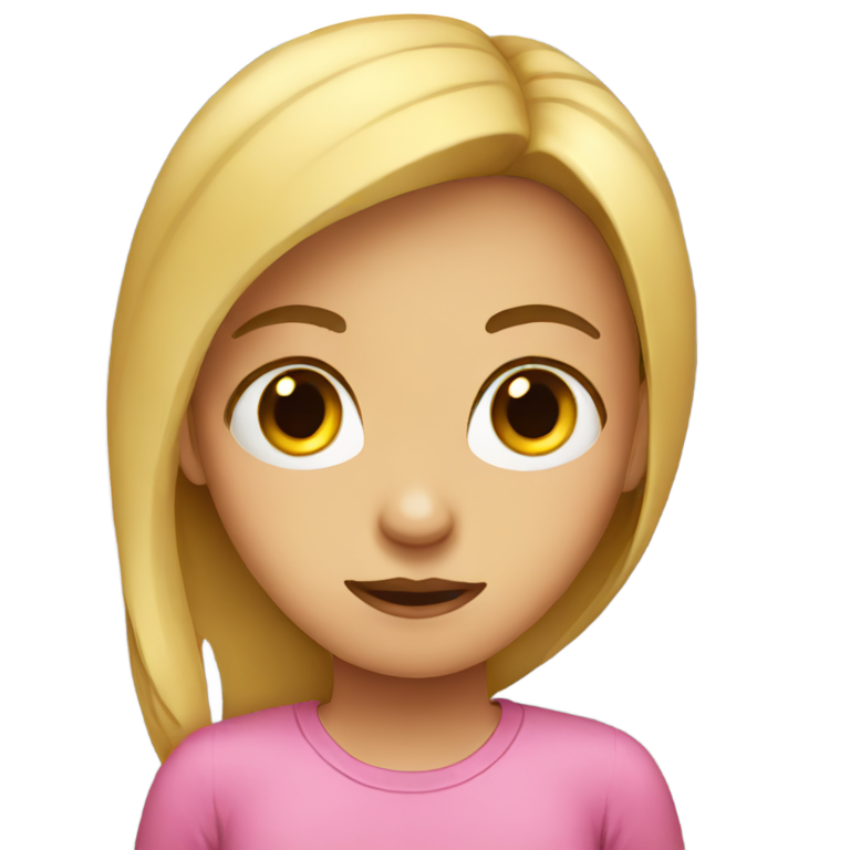 絵文字：片目がピクピクする女の子