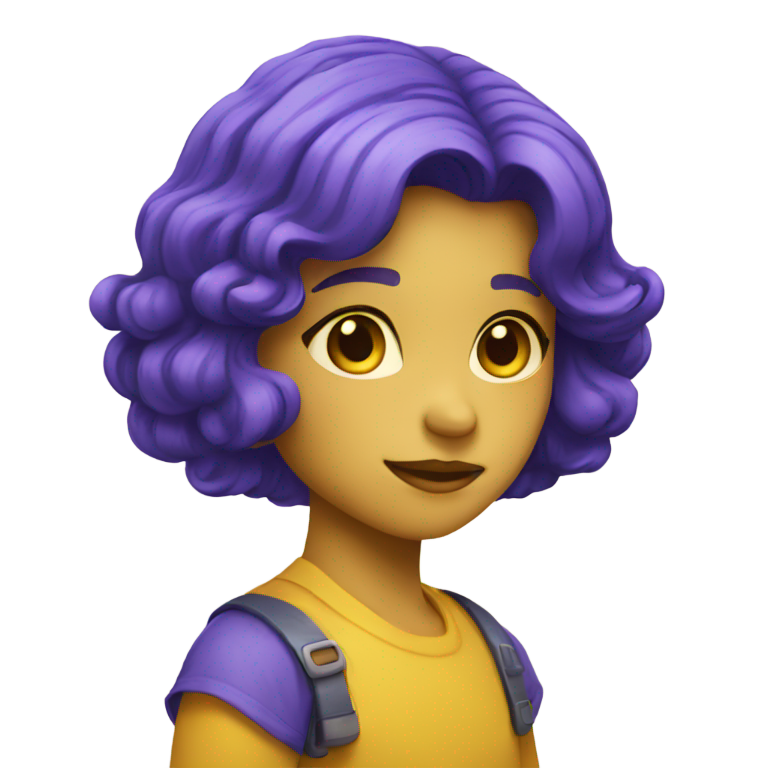 genmoji : Une violette en jaune et bleu
