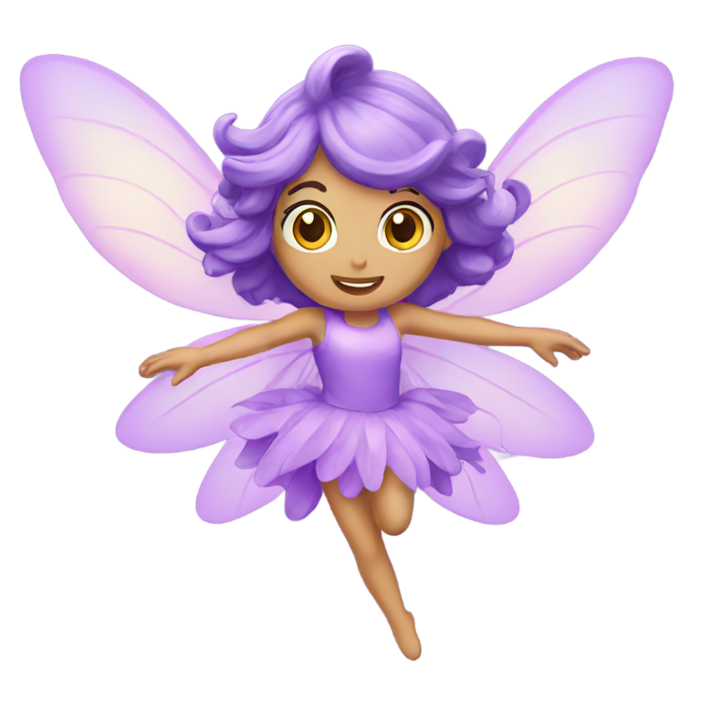 genmoji : Fée violette volante