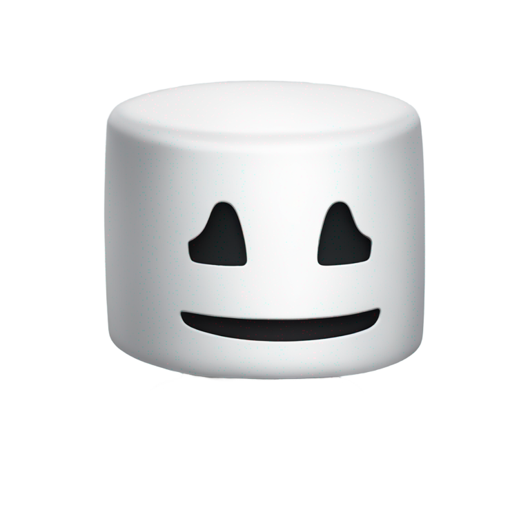絵文字：Marshmello in the shape of a among us crewmate