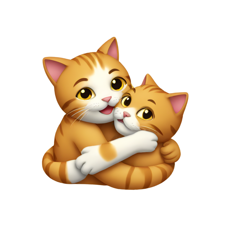genmoji : cats hugging