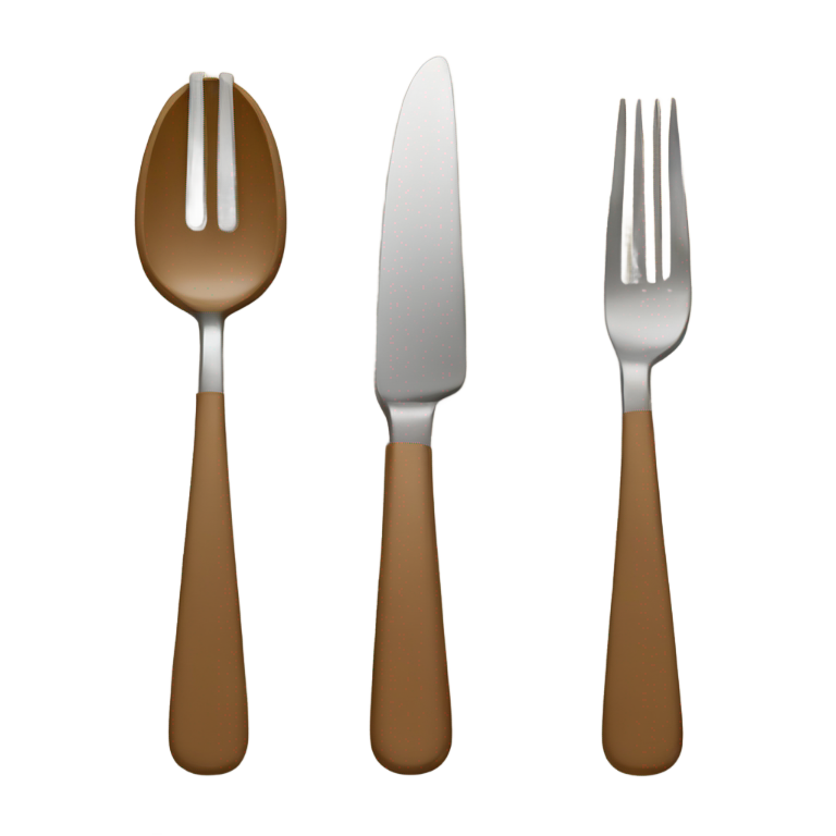 genmoji : Repas de midi, fourchette et couteau