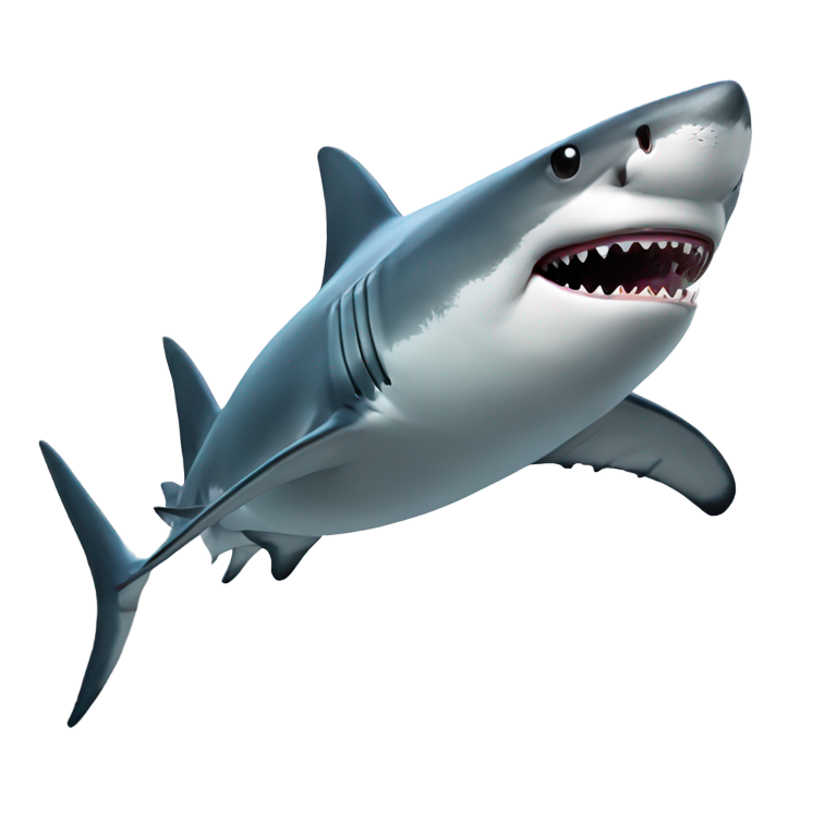 genmoji：shark kicks in flight