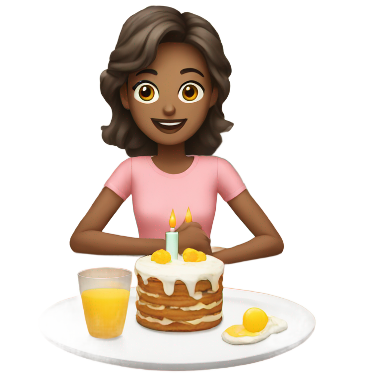 genmoji: Brunch themed birthday
