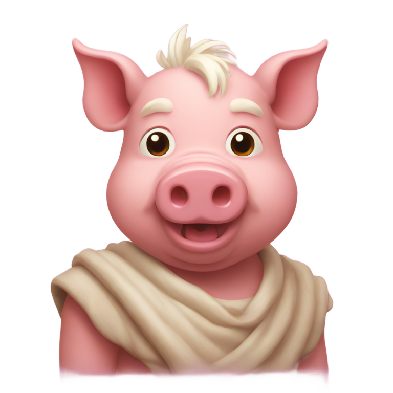 genmoji : Cochon divin