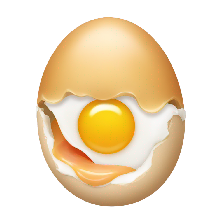 絵文字：生卵をまるごと食べる人