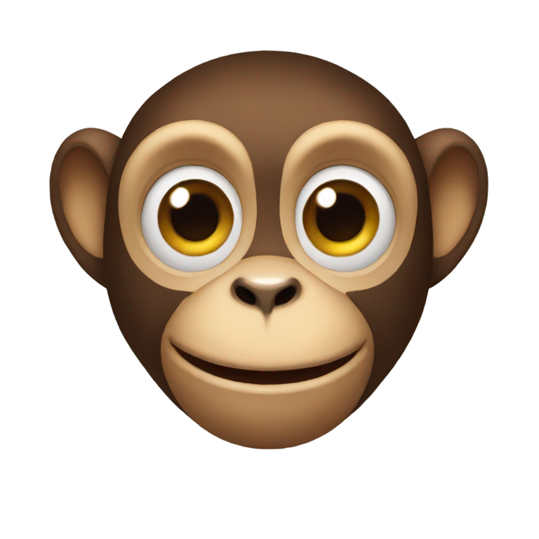 genmoji: Monkey with love eyes