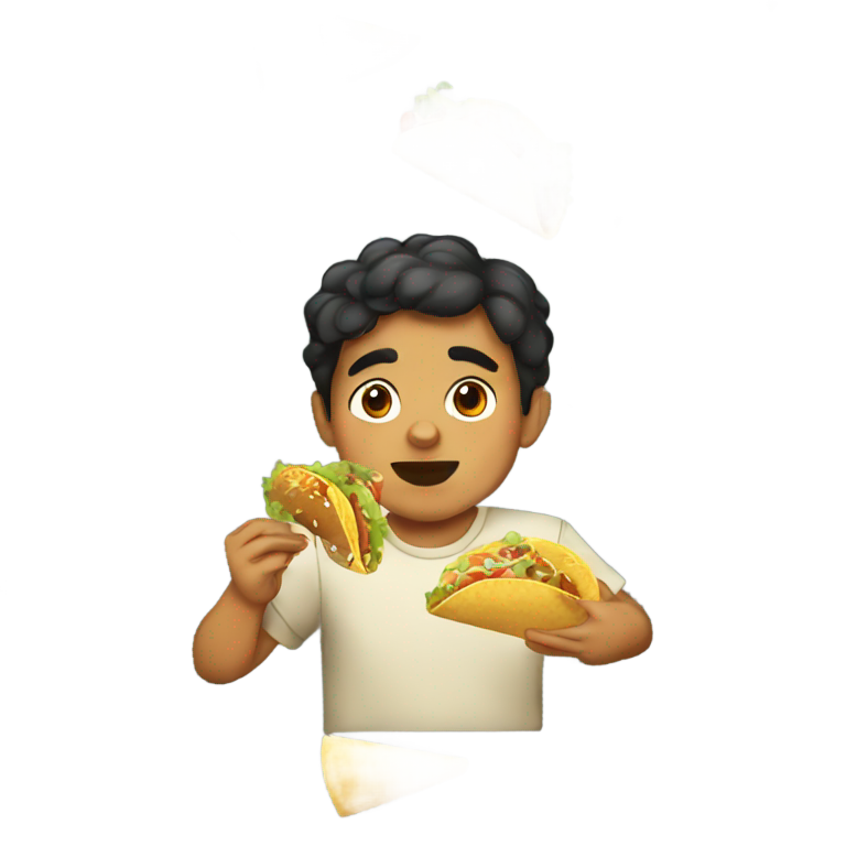 genmoji：墨西哥男孩吃 tacos