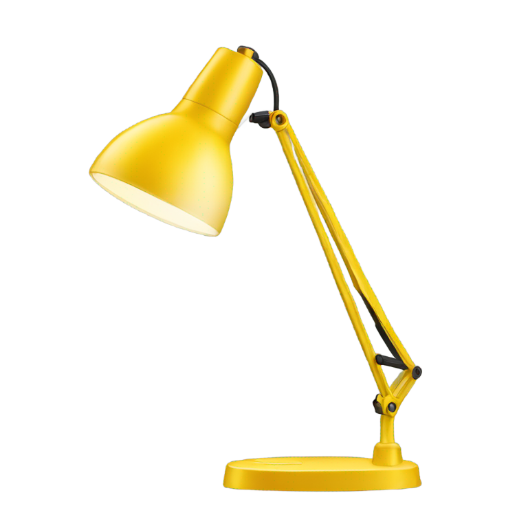 genmoji : Petite lampe de bureau jaune