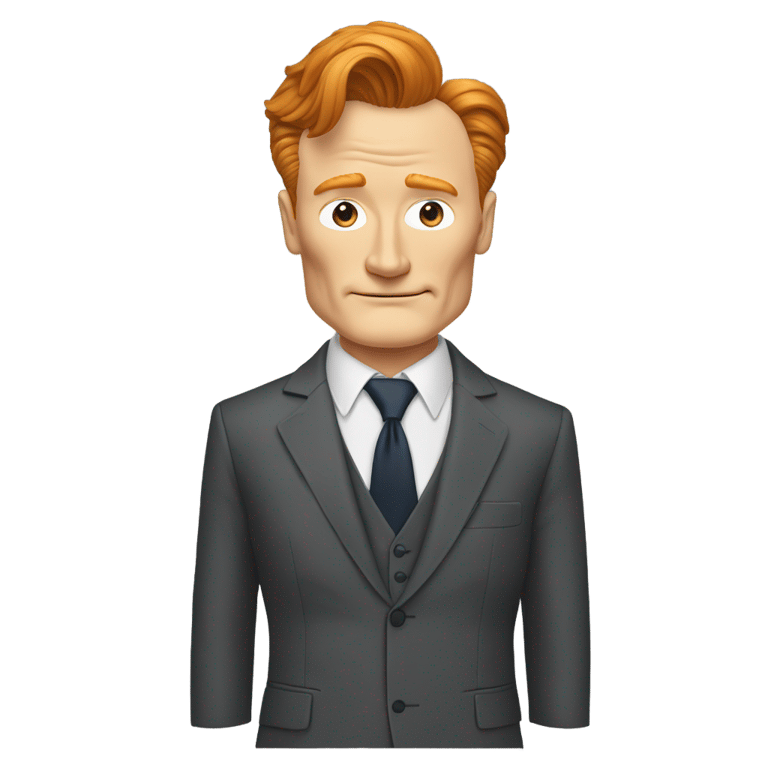 genmoji：conan o’brien no suit with tie