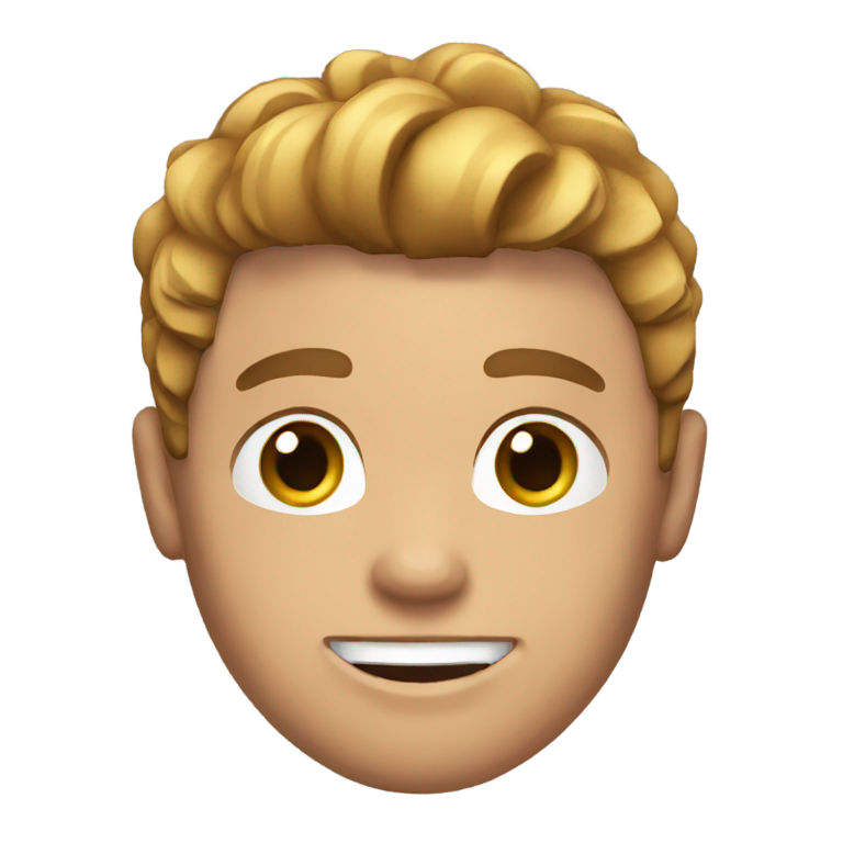 genmoji: ripped guy with light brown hair topless