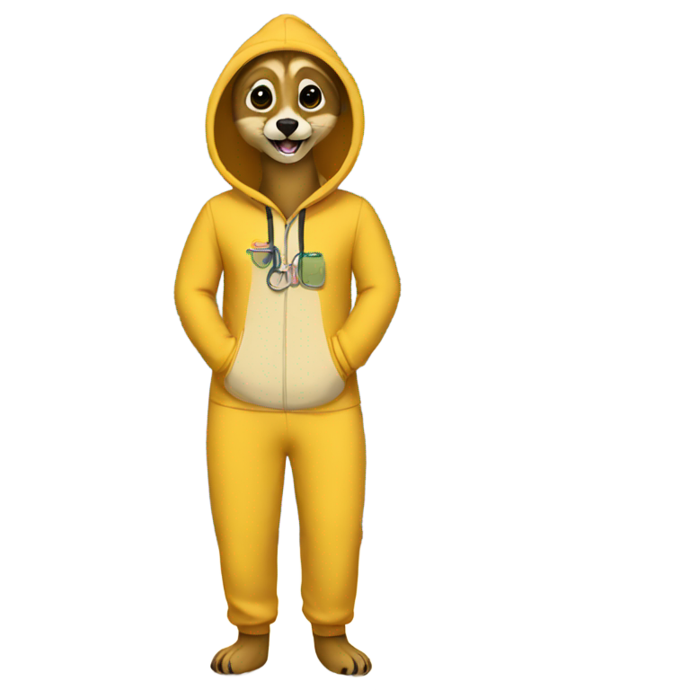 genmoji : Fais porter à cet enseignant une combinaison de suricate.