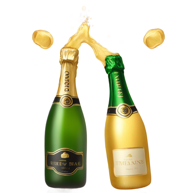 genmoji：Two champagnes cheering