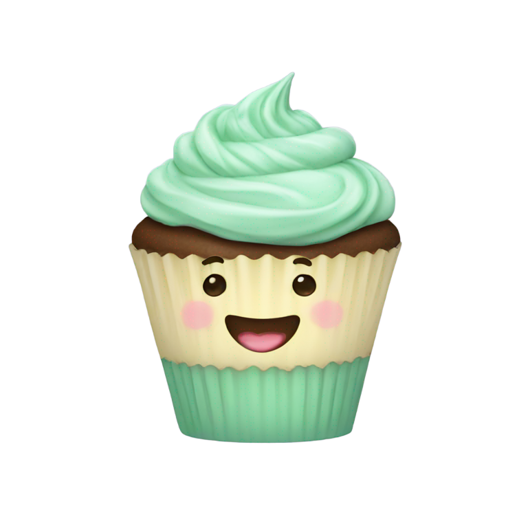 絵文字：Mint Cupcake