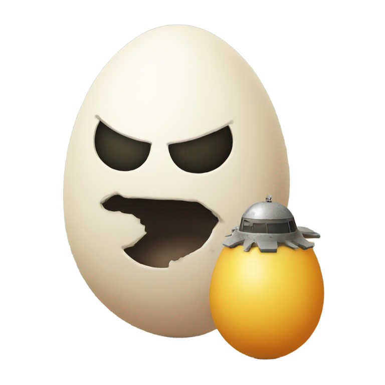 genmoji: an egg and a bomb