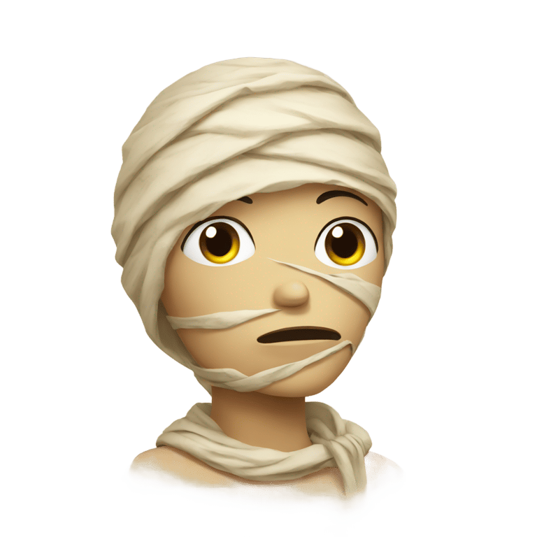 genmoji：疲惫的木乃伊