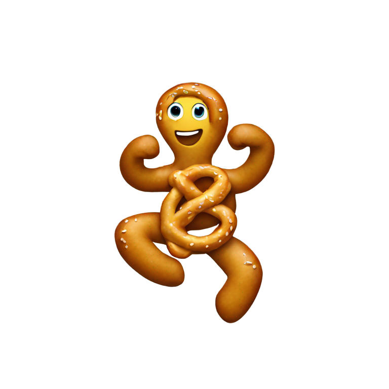 genmoji：跳舞的椒盐卷饼