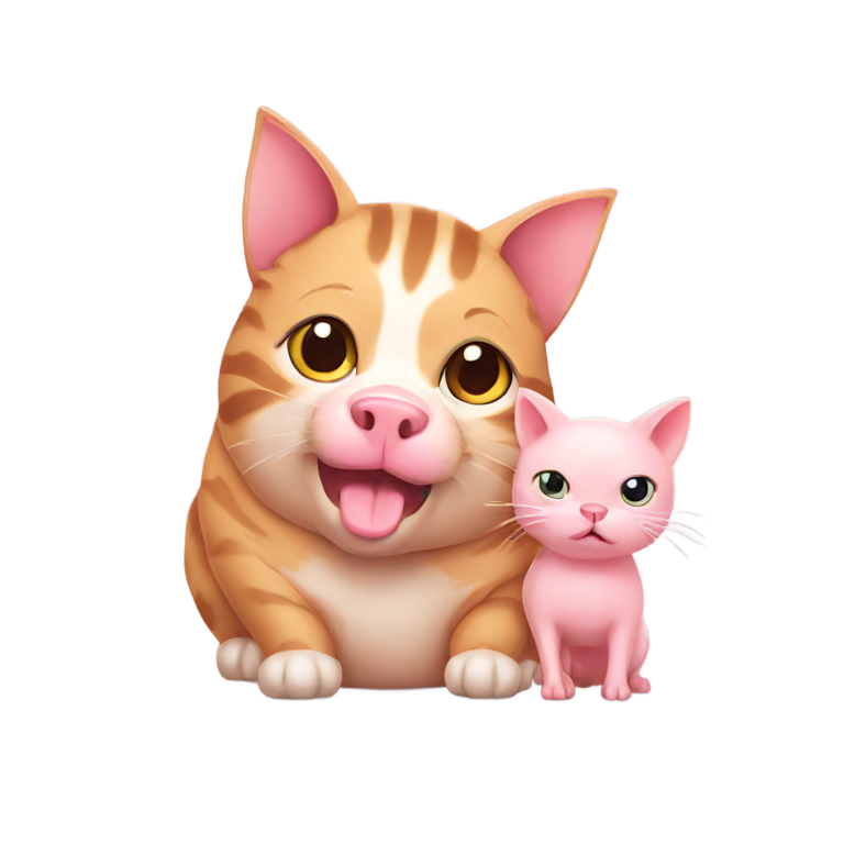 genmoji : Chat avec cochon